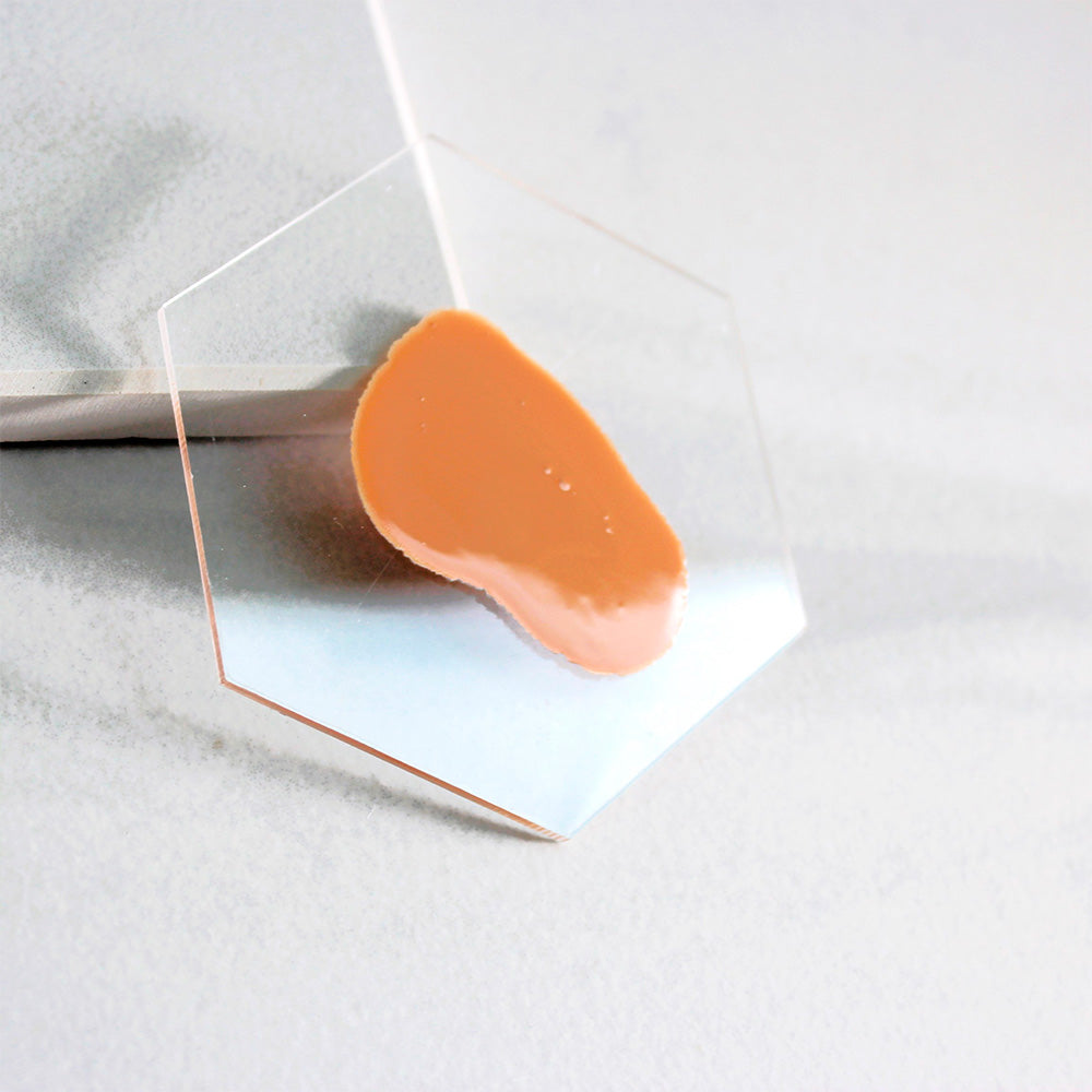 PALETA MEZCLADORA EN ACRÍLICO - HEXAGONAL