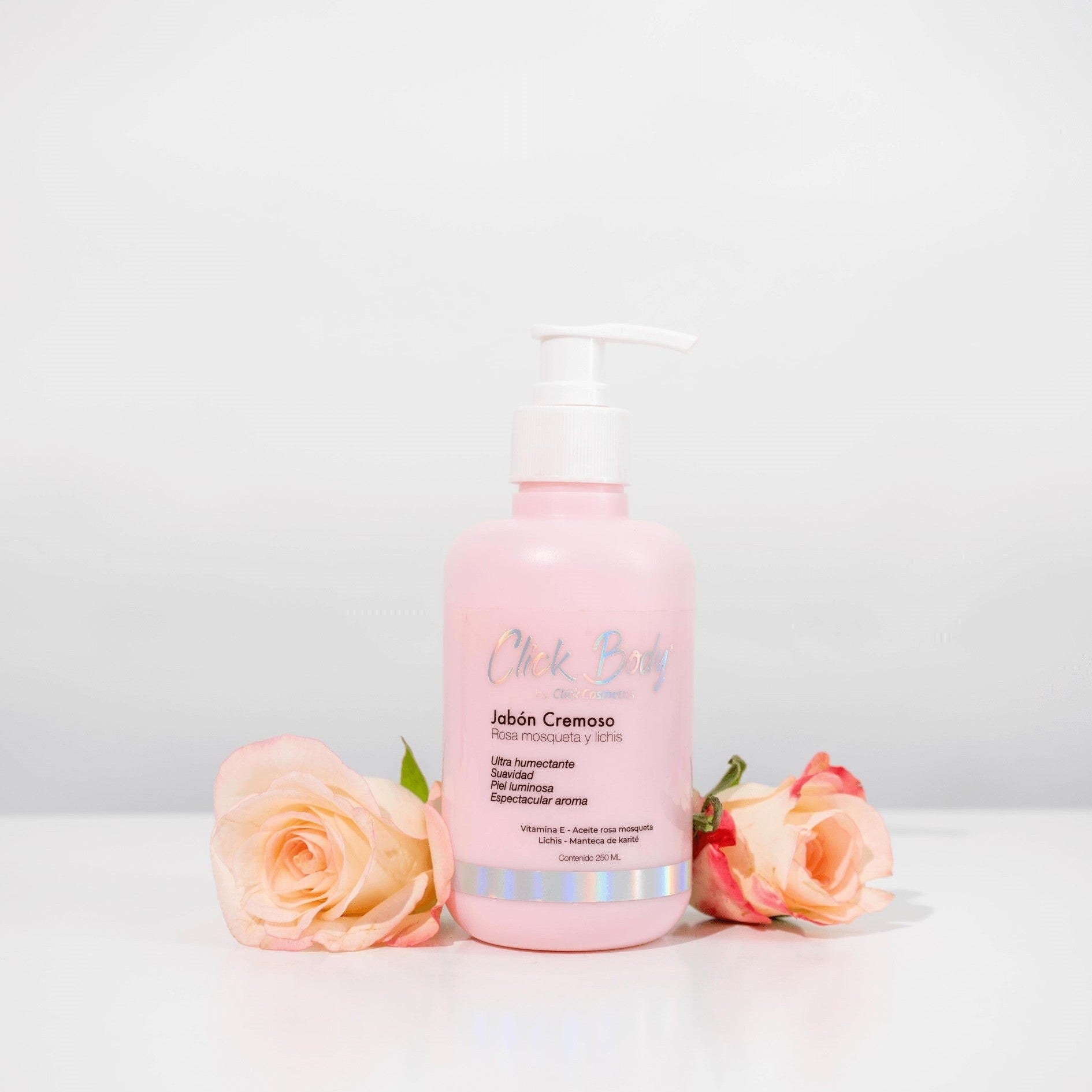 JABÓN CREMOSO DE ROSA Y LICHIS 250 ML